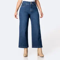 Pionier - Pantalón Jean Culotte Denim Stretch Mujer Izelah
