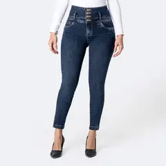 PIONIER - Pantalón Jean Pitillo Denim Stretch Mujer Abrilh