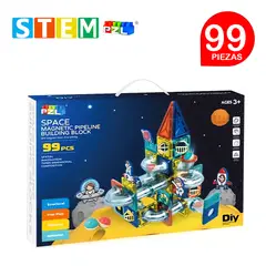 STM - Bloques magnéticos didácticos STEM PZL ESPACIAL caja 99 piezas