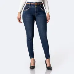 Pionier - Pantalón Jean Pitillo Denim Stretch Mujer Riselda
