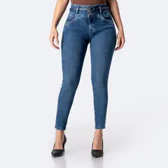 PIONIER - Pantalón Jean Pitillo Denim Stretch Mujer Riselda