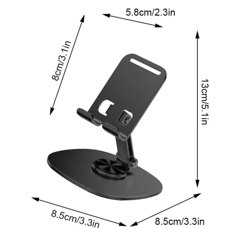Soporte celular Metal Giratorio 360 Plegable