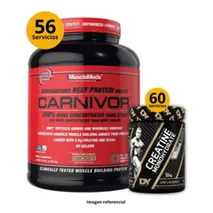 UNIVERSE NUTRITION - Proteína Carnivor isolate de 4lb Chocolate + Creatina DY de 300gr