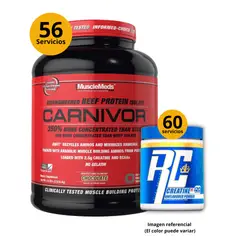 UNIVERSE NUTRITION - Proteína Carnivor isolate de 4lb Chocolate + Creatina Ronnie Coleman de 300gr