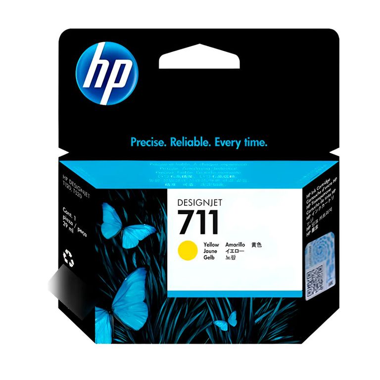 Cartucho de Tinta 711 Amarillo Original CZ132A