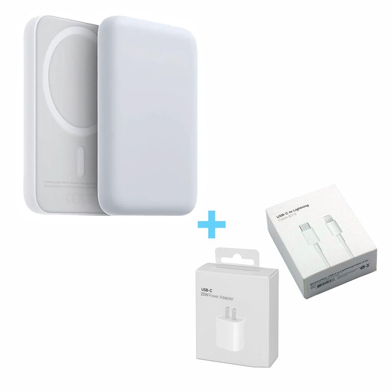 Cargador Portátil MagSafe para iPhone de 20,000 mAh + Cubo 20W + Cable 2M