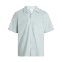 CALVIN KLEIN - CAMISA POPLIN STRIPE CUBAN S/S SHIRT CK