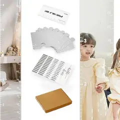 GENERICO - Tabla Crecimiento Infantil Espejo Regla Puzzles Medidor Altura