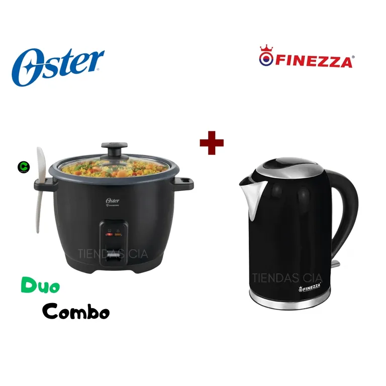 Combo Hervidor Eléctrico FZ630H y Olla CKSTRCB10DFBLK