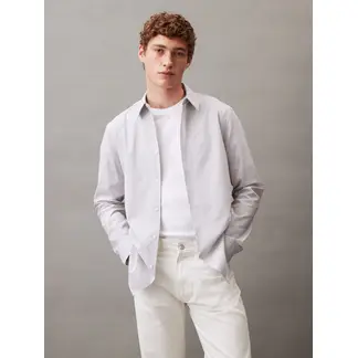 CALVIN KLEIN - CAMISA LS THIN STRIPE STRETCH SLIM SH CK