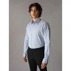 CALVIN KLEIN - CAMISA LS THIN STRIPE STRETCH SLIM SH CK