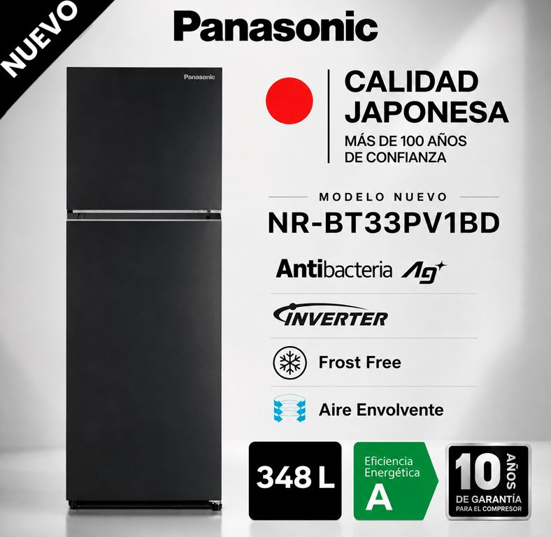 Refrigeradora 348 Lt Top Freezer No Frost - NR-BT33PV1BD_.