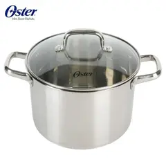 OSTER - Olla de 25cm 7.57 lts Acero Inoxidable con Tapa Adenmore 108112 02