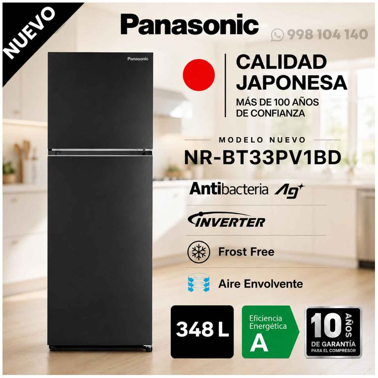 Refrigeradora 348 Lt Top Freezer No Frost - NR-BT33PV1BD