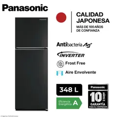 PANASONIC - Refrigeradora 348 Lt Top Freezer No Frost - NR-BT33PV1BD