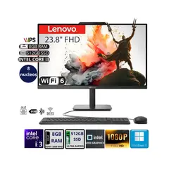 LENOVO - PC ALL IN ONE V100 238 FHD IPS I3 N305 8GB 512GB SSD ULTRA VELOZ