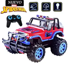 MARVEL - Juguete Carro Todo Terreno de SPIDERMAN con Luces y Control 388-25