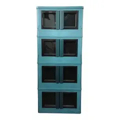 WELL BEING - Gabinete Azul con ruedas 4 niveles/ Organizador mutifuncion 4 niveles