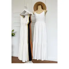 GENERICO - VESTIDO LARGO BLANCO PARA DAMA
