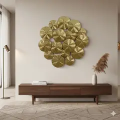 CONCEPTS LIFE - Escultura Placa de Pared Flower 82x82x05 cm