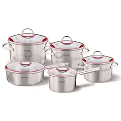 RECORD - JUEGO DE OLLAS MAYA DE ACERO INOXIDABLE 10 PIEZAS