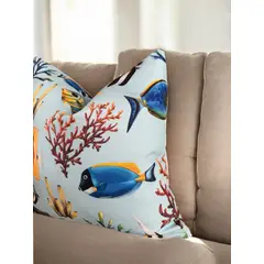 MAP DESIGN HOME - Funda De Cojin Playa Acuario Marino 45 x 45 cm