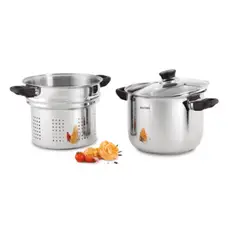 RECORD - OLLA ESPAGUETERA DE ACERO INOXIDABLE 22 CM 3 PIEZAS