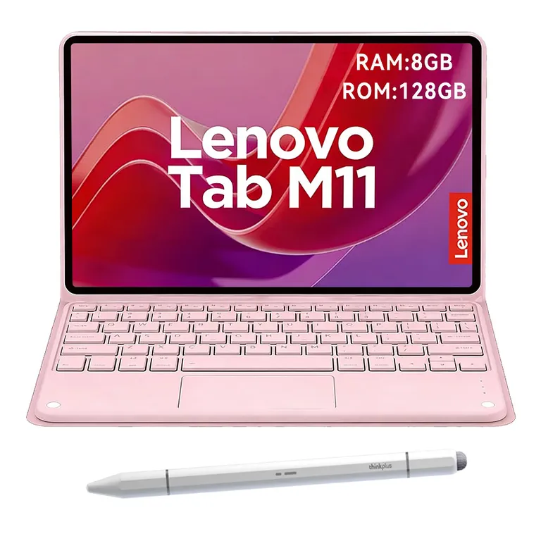Tablet M11 K10 8GB+128GB WiFi 11+Teclado Rosa+Lápiz táctil