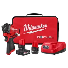 MILWAUKEE - Kit de llave de impacto corta M12 FUEL™ de 12 2563-22