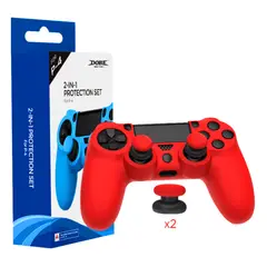 DOBE - Funda De Silicona Rojo Para Mando Dualshock 4 De Ps4 Antideslizante Y Resistente