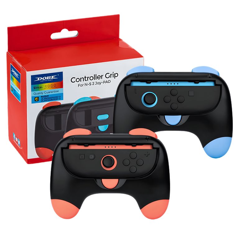 Grip Ergonómico Negro Para Joy Con Nintendo Switch 2 – Agarre De Alta Comodidad