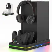 DOBE - Base Multifunción Negro Para Xbox Series X S Estación Multifunción Con Ventilador Y Carga