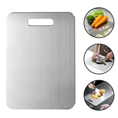 PENTHA - Tabla de Picar Acero Inoxidable 34×23 cm Diseño Premium