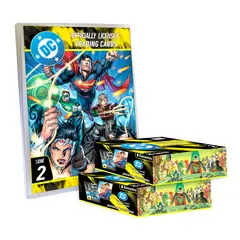 EDITORIAL BERLIN - CARDS DC SERIE 2, BINDER COLECCIONADOR + 2 PAQUETONES (50 SOBRES)
