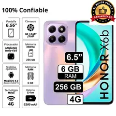 HONOR - Celular Libre X6B 6.5" Pulg 256GB 6GB RAM - Lila