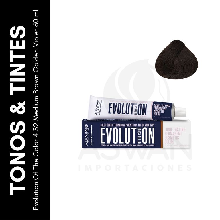 Evolution Of The Color 432 Medium Brown Golden Violet 60 ml