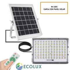 OEM - LUZ LED CON CONTROL REMOTO Y PANEL SOLAR MEDIANO 84 LEDS