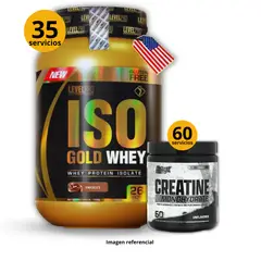 UNIVERSE NUTRITION - Proteína Iso gold whey de 1kg Chocolate + Creatina Nutrex de 300gr