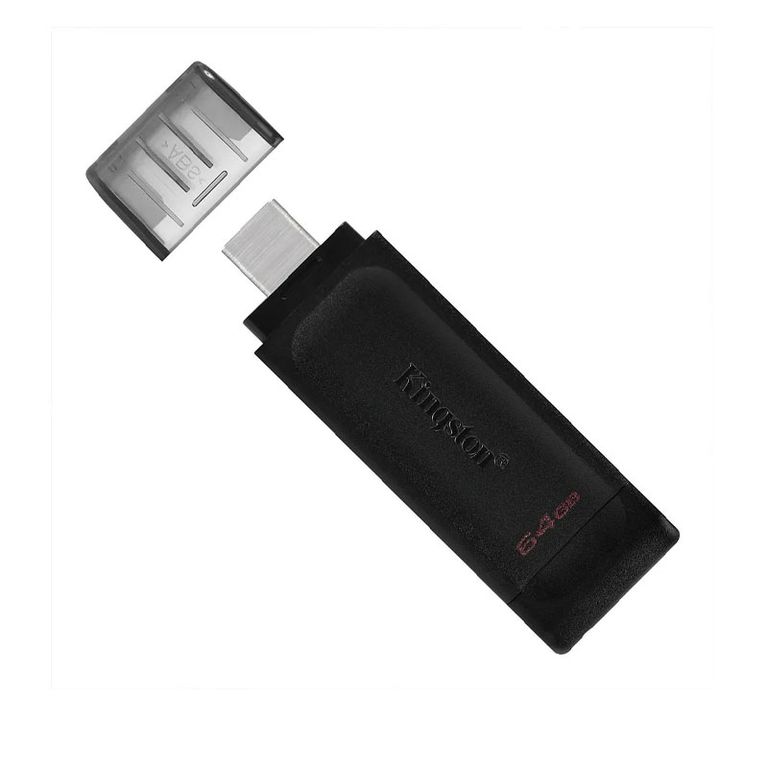 MEMORIA USB TIPO-C 64GB DT70 3.2 NEGRO