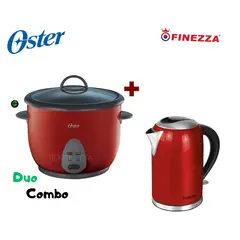 FINEZZA - Combo Hervidor FZ-630H y Olla Arrocera Oster