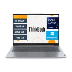LENOVO - Laptop ThinkBook 14 " Intel core Ultra 5 125U DDR5 16GB 512GB + 1TB SSD Windows 11Pro