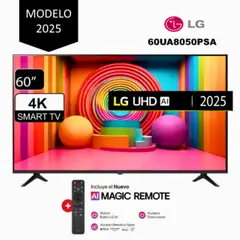 LG - Televisor 60 Smart UHD 4K Thinq Ai 60UA8050PSA +Magic Remote 2025