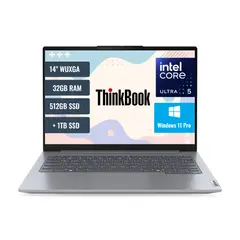 LENOVO - Laptop ThinkBook 14 " Intel core Ultra 5 125U DDR5 32GB 512GB + 1TB SSD Windows 11Pro
