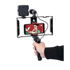 GENERICO - Soporte Base Estabilizador Para Celular Luz Led Micrófono