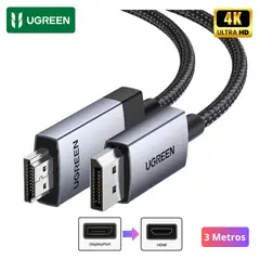 UGREEN - Cable Adaptador Extensor Convertidor Displayport a HDMI 4K 60Hz 2K144Hz