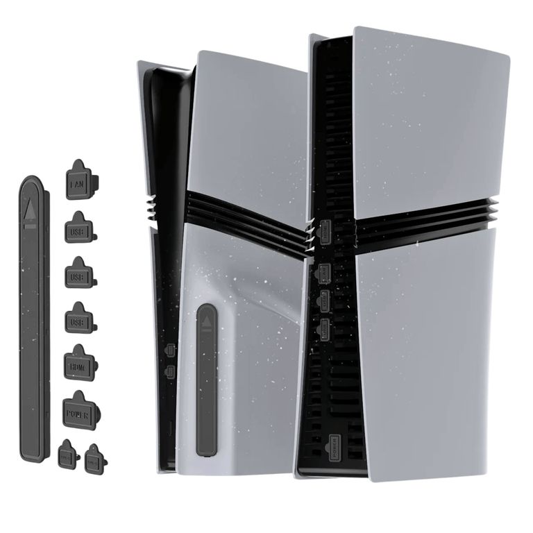 Protector Antipolvo Para Ps5 Ps5 Slim Ps5 Pro Tapas De Silicona + Cepillo + Bulbo De Aire
