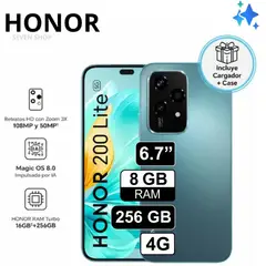 HONOR - Celular Libre 200 Lite 6.7" 256GB 8GB RAM Azul