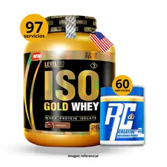 UNIVERSE NUTRITION - Proteína Iso gold whey de 3kg Chocolate + Creatina Ronnie Coleman de 300gr