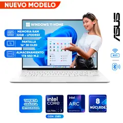 ASUS - Laptop Zenbook S 14, Core Ultra 7 258V, 32GB LPDDR5x, 1TB SSD, 14 3K OLED