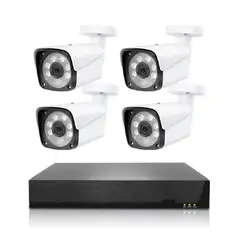 TRENDY TECH E I R L - Kit de Cámaras de Seguridad POE 5MP NVR Vision Nocturna y Audio Bidireccional
